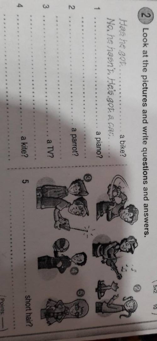 Look at the pictures and write questions and answers.​