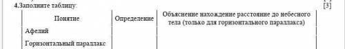 Заполните таблицую ™™™™™™™™