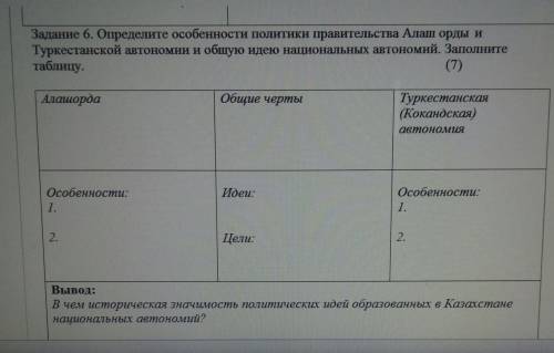 остался 1 час определите особенности политики правительства Алаш орды и туркестанской автономии и об
