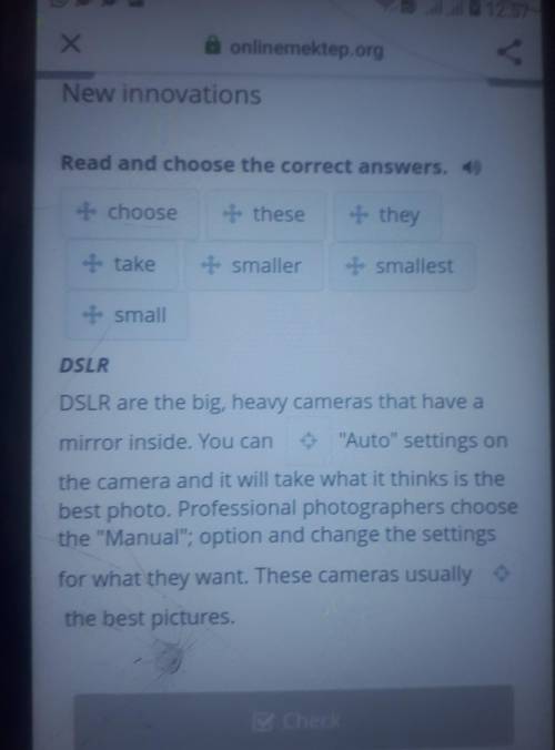 Read and choose the correct answers.​