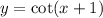 y = \cot(x + 1)