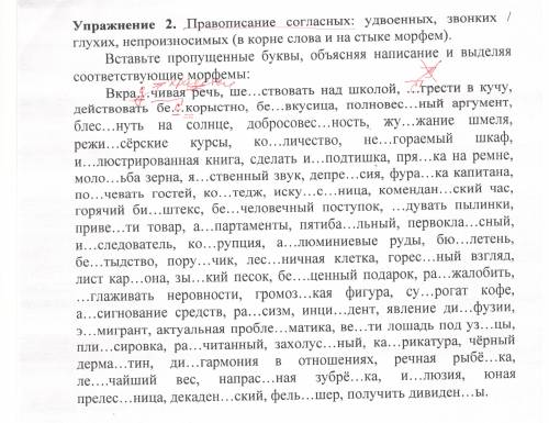 ОТДАЮ ВСЕ! Вставить буквы и выделить орфограмму как красной ручкой