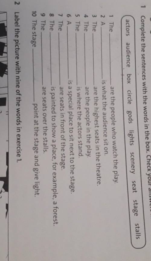 Complete the sentences with the words in the box 
