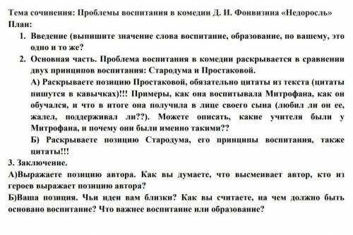 Сочинение на тему:Недоросль.