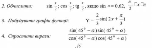 с тригонометрией только 2-е задание.