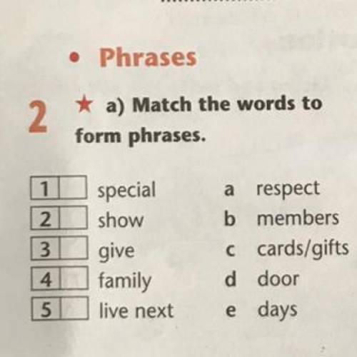 Match the words to form phrases