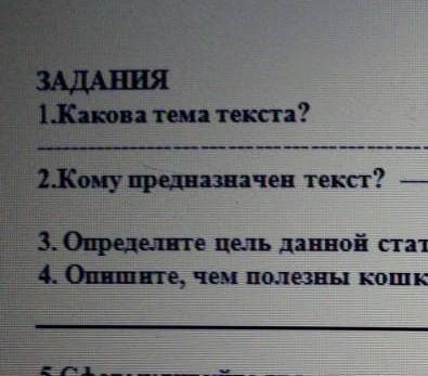 Соч про кошек Прочитайте текст и выполните задания. Кoшки — oдни из сaмых рaспрoстрaнённых дoмaшних