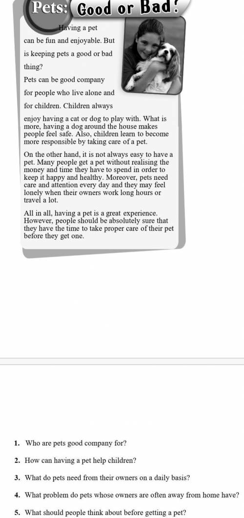 Read the essay and answer the questions. 