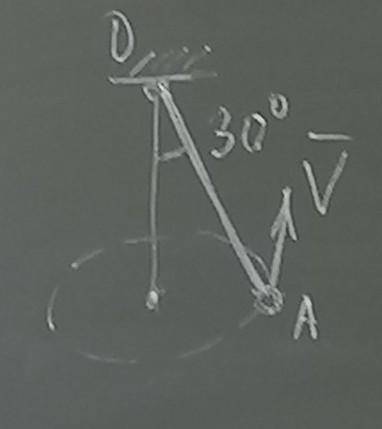Задача по физке , желательно быстрее l=30 OA=l=60см V-?​