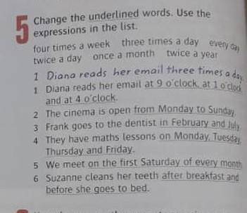 Change the underlined words. Use the expressions in the list​