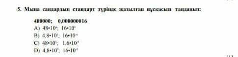 Сандардын стандарт туринде жаз 