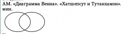 Диаграмма Венна». «Хатшепсут и Тутанхамон».