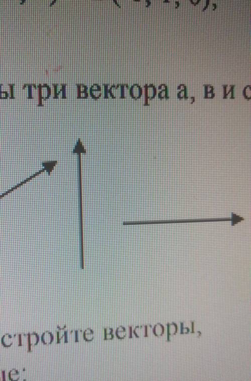 Даны три вектора а ,в и с , постройте векторы равные а-в+с