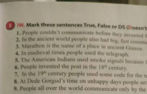 Mark the sentences ture or Fals