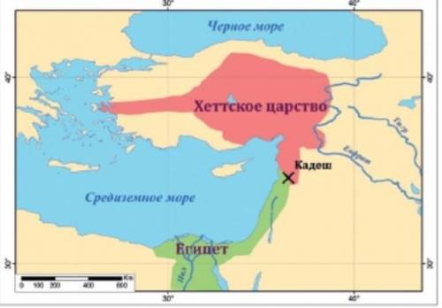 Обозначьте на контурной карте взаимоотношения Хеттского государства с соседями