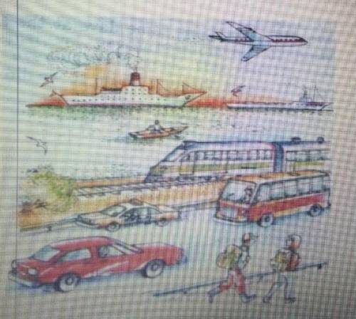 Look at the picture, say how people can travel andanswer the questions​