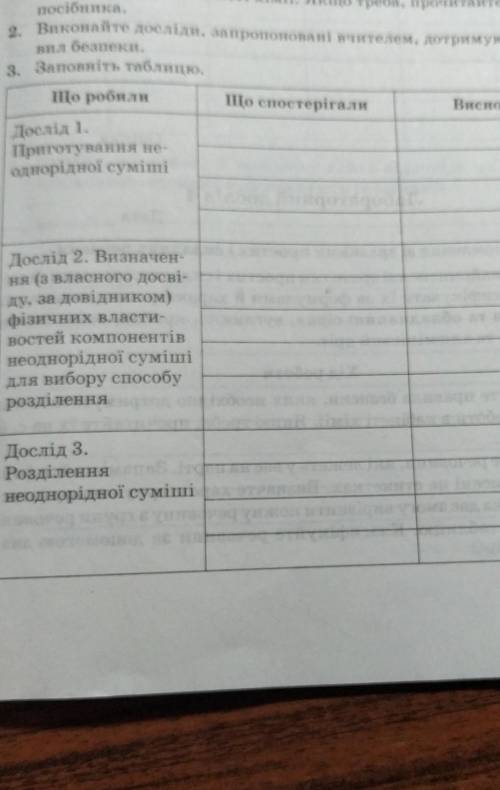 Во втором столбике написало Висновок.