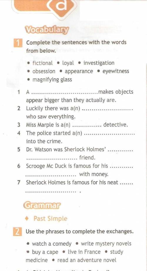 Complete the sentences with the words from below​