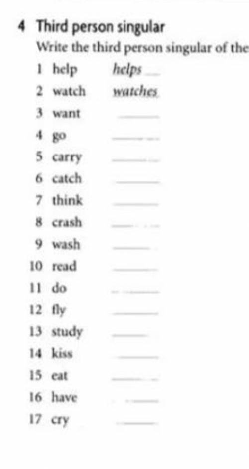 Third person singular help please