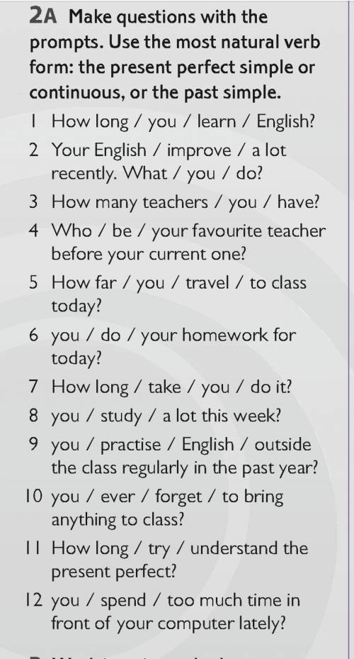 Make questions with the prompts