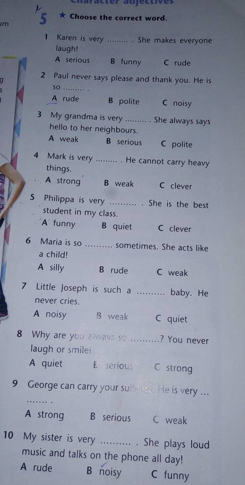 5. Choose the correct word. нужен ваш ответ ​