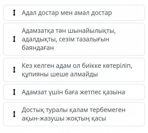 Мәтіннің құрылымына байланысты тұжырымдарды кему ретімен орналастыр.