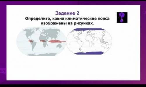Опредилите климатически пояс изображения на рисунке