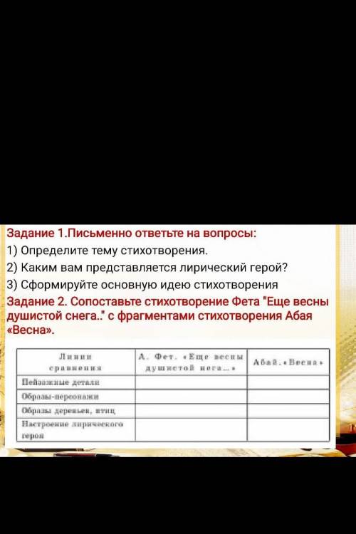 литературупо стихотворению веснаабая Кунанбаева