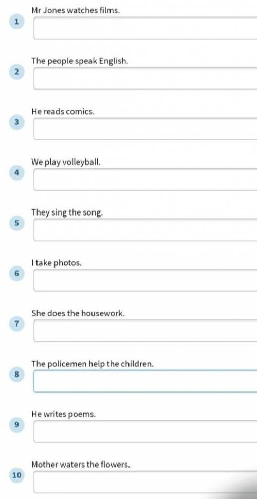 Англ Осы Сойлемдерди passive voice Ка айналдырып жазу​