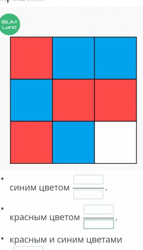 Запиши, какая часть фигуры закрашена