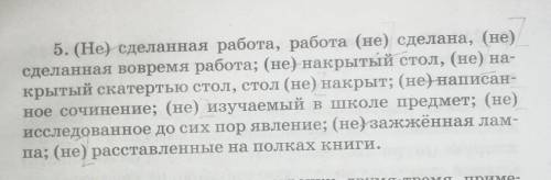 Объясняете все случаи НЕ с причастием