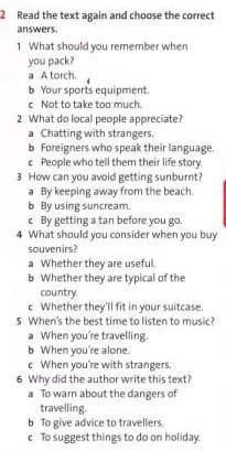 Read the text again and choose the correct answers.What should you remember when you pack? 