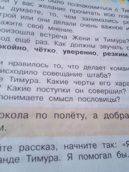 Александр Гайдар Тимур и его команда. Вопрос: опишите Тимура. Какие поступки он совершил? Какие черт