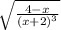 \sqrt{\frac{4-x}{(x+2)^3}}