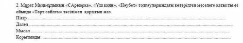 Мұрат Мқңкеұлының «САрыарқа», «Үш қиян», «Нәубет» толғауларындағы көтерілген мәселеге қатысты өз ойы
