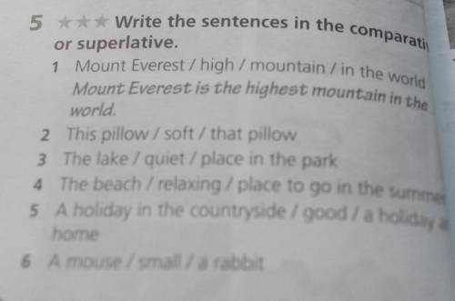 Write the sentences in the comparati or superlative...