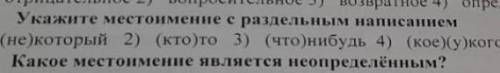 Укажите местоимение с раздельным написанием