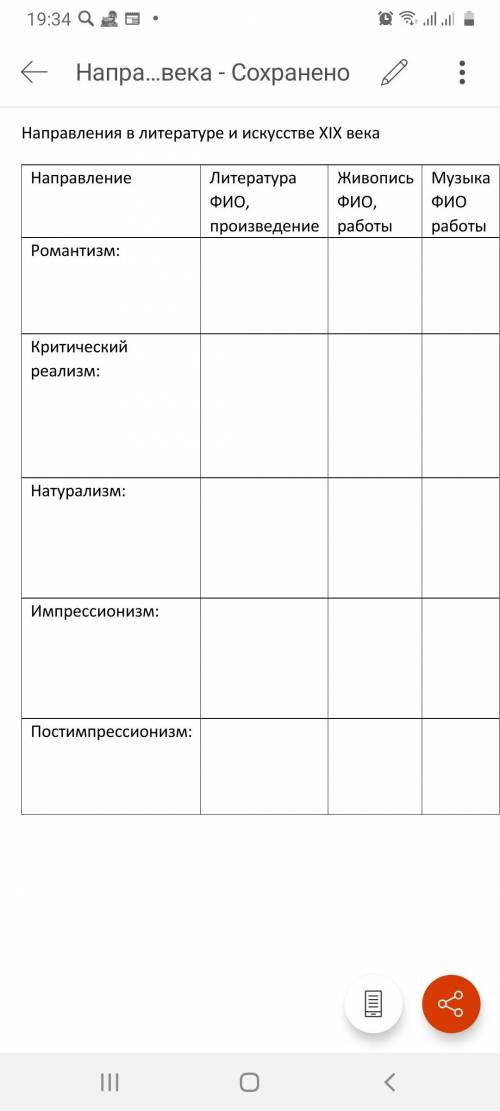 нужно завтра сдать таблицу по истории