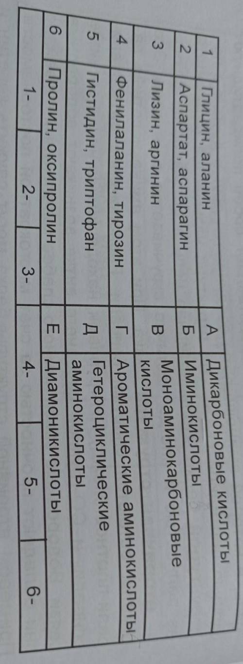 укажите, к каким группам относятся приведенные аминокислоты​