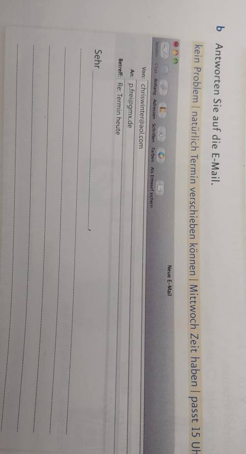 Antworten Sie auf die E-mail