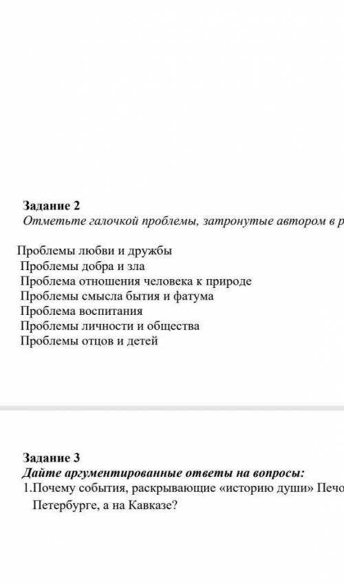 Отметьте галочкой проблемы затронуты автором романа Герой нашего времени 