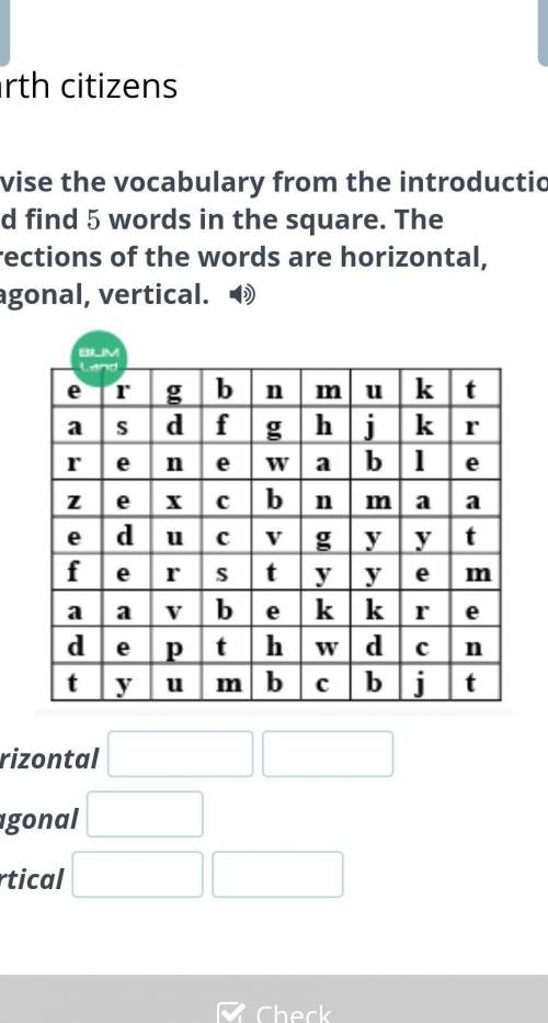 Revise the vocabulary from the introduction and find 5 words in the square. The directions of the wo