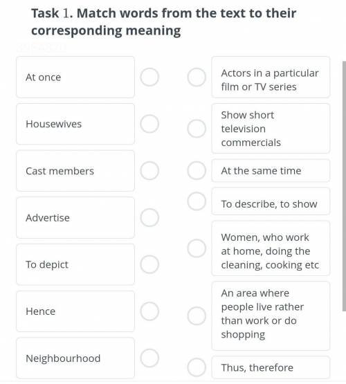 Task1.match words from the text to their corresponding meaning