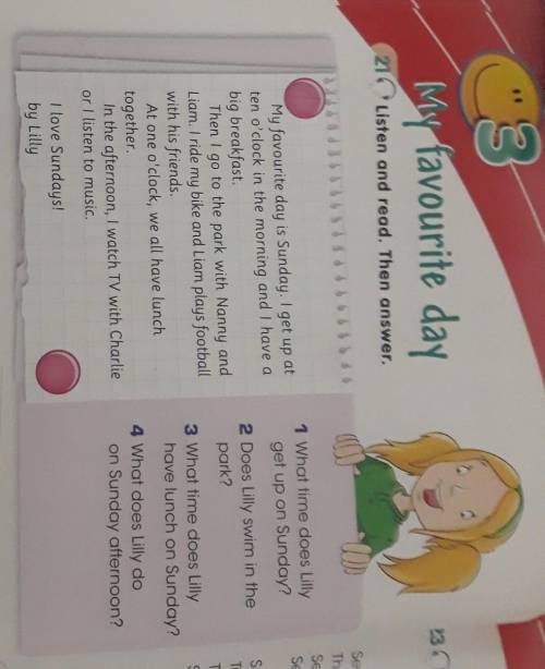 Liten and read. Then answer