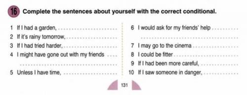 Complete the sentences about yourself with the correct conditional.
