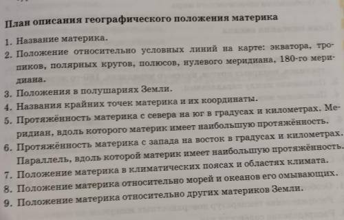 География 7 класс. 1пункт-Африка ​
