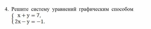 решите графическим с таблицой