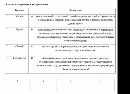 Соотнесите термины и их определения​