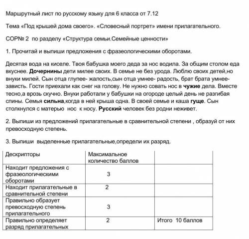 СОР ПО РУССКОМУ ЯЗЫКУ 6 КЛАСС