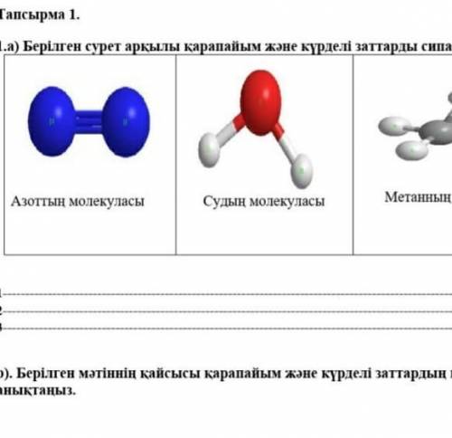 Берилген сурет аркылы курделы заттарды сипаттаныз ​
